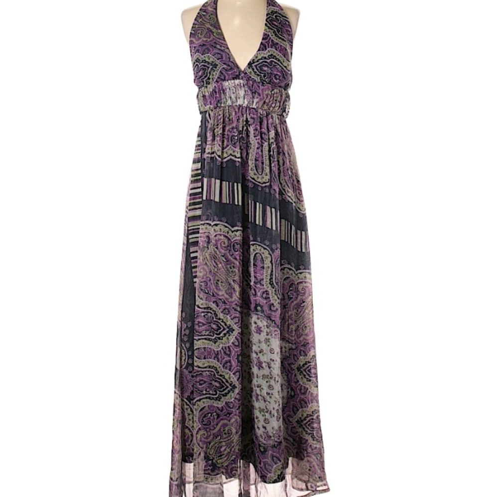 Halter asymmetrical dress